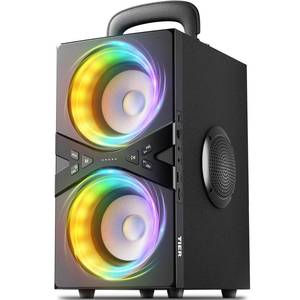 lot 5697 image: YIER Party Bluetooth Speaker80W Peak Large Stereo Sound for Outdoor,Deep Bass,TWS,Loud with Lights,Portabe Wireless Big Speakers with Long Playtime,House,Projector,Movie
