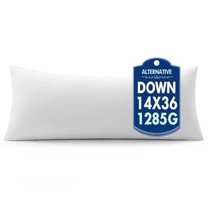 lot 5698 image: MIULEE 14x36 Inch Synthetic Down Alternative Lumbar Pillow Insert