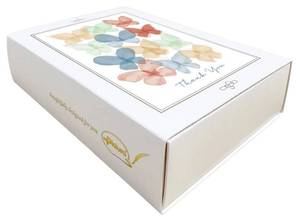 lot 6156 image: Pictura 14-Count Thank You Cards Bulk All Occasion with Envelopes, 5 x 3.5, Translucent Butterflies