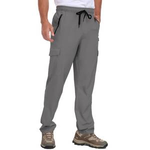 lot 6164 image: AGVNG Hiking Pants Men Waterproof Quick Dry UPF 50 Lightweight Dark Grey M