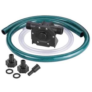lot 6177 image: TRUPOW Self-Priming Mini Hand Water Transfer Drill Pump Kit with Water Hose & Oil Hose for Home Water Oil Fluid Transfer