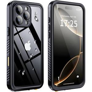 lot 6206 image: ANTSHARE IP68 Waterproof Case for iPhone 16 Pro Max, BlackClear