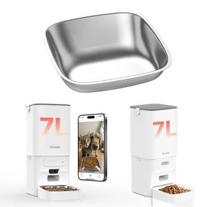 lot 6259 image: 304 Stainless Steel Bowl, Compatible with Mubbi F12, PF19 Basic Automatic Feeder, Durable, Dishwasher Safe, Easy to Clean, Suitable for Cats and Dogs, Prevents Chin Acne