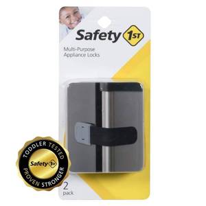 lot 6281 image: Safety 1��� Multi-Purpose Appliance Lock (2pk)  Black