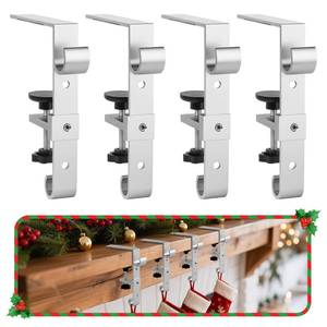 lot 6292 image: Stocking Hangers for Mantle,2 in 1 Adjustable Christmas Stocking Holder
