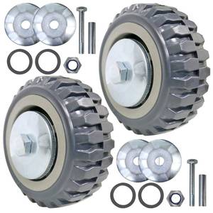 lot 6296 image: URBEST 5 Inch Casters Single Wheel Load Capacity 440lb Heavy Duty Casters Trolley Wheels Shelves Replacement Wheels Industrial Casters for Trolleys, Furniture and Workbenches, Gray, PVC