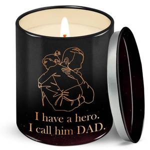 lot 6303 image: TEEZWONDER Dad Gifts from Daughter, Vanilla Sandalwood Scented Candle 10 oz