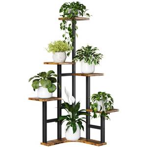 lot 7273 image: Yzosvki Corner Plant Stand Indoor 6 Tiered Corner Plant Shelf