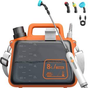 lot 7274 image: 2 Gallon Electric Garden Sprayer, Battery Powered Weed Sprayer with Telescopic Wand, 3 Adjustable Nozzles, Garden Sprayer with Collapsible Tank, Shoulder Strap for Lawn Care, Plant Watering & Cleaning