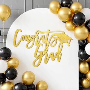 lot 7294 image: 2026 Graduation Decorations Congrats Grad Wood Sign for Class of 2026 Graduation Party Backdrop Decorations Cutout Graduations Photo Booth Prop for School Celebration Sign Wall Decor(Gold)