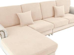 lot 8249 image: LA MEACK Couch Cushion Covers Seat Cushion Cover Stretch Couch Cover Separate Sectional Sofa Slipcovers Furniture Protector(3 Pieces for Seat or Sofa Backrest, Natural)