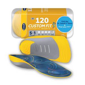 lot 8255 image: Dr. Scholl��s Custom Fit Orthotics 34 Length Arch Support Shoe Inserts - Plantar Fasciitis Relief Insoles for Men and Women, Immediate All-Day Total Lower Body Pain Relief, FSA HSA Eligible, CF120