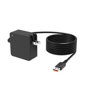 lot 8289 image: 65W 40W Charger Replacement for Lenovo Angled Connector Yoga Ideapad 3 Pro 1370 700 900 700-11ISK 900S-12ISK 900-13ISK Laptop