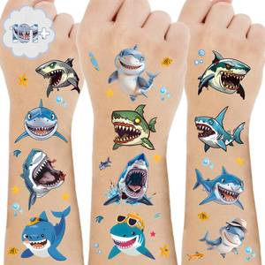 lot 8368 image: 101 Shark Temporary Tattoos �� Printable, Waterproof Fake Tattoos for Kids, Girls, Boys, Teens & Adults �� Ideal for Birthday Parties, Decorations (A)