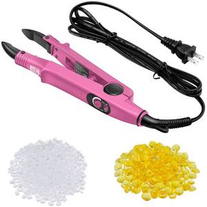 lot 10356 image: Zhehao Fusion Hair Extensions Tool with 2 Bags Keratin Glue, C Head, Pink