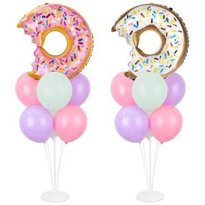 lot 10357 image: Naozinebi 2 Sets Donut Birthday Party Balloons Stand Kit Party Decor