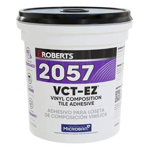 lot 11740 image: Roberts 2057-1 1 Gallon Vinyl Composition Tile (VCT) Adhesive, for Installing Vinyl-Composition or Vinyl-Asphalt bucket bent in