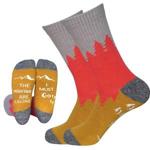 lot 12256 image: ANOTION Funny Hiking Socks for Men & Women - Moisture Wicking Lightweight Compression Socks,Women Hiking Socks Summer (US, Alpha, Medium, Regular, Regular, Pink)