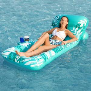 lot 13142 image: Jasonwell Inflatable Pool Float Adult - Pool Floaties Lounger Floats Floating Chair Raft with Adjustable Backrest Cup Holders Water Floaty Lake Lounge Tanning Floats Beach Party Toys for Adults