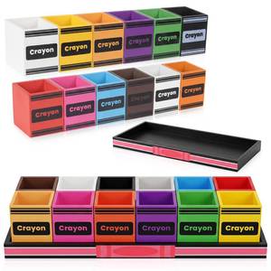 lot 13146 image: Maitys 13 Pcs Crayon Holder Organizer Set 12 Cups on 1 Stand Wooden Colored Pen Holder Crayon Dispenser Classroom Storage Organizer Back to School Storage Caddy Case Art Craft for Classroom