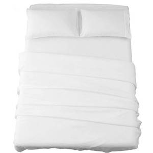 lot 13148 image: SONORO KATE Bed Sheet Set Super Soft Microfiber Luxury Egyptian Sheets 16-Inch Deep Pocket Wrinkle and Hypoallergenic-4 Piece(Queen White)