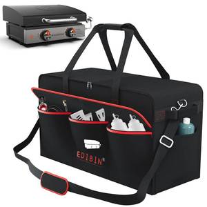 lot 13157 image: EDIBIN 22 Inch Griddle Carry Bag for Blackstone 1813 Original 22 Tabletop Griddle with Hood,Fits Blackstone 22 Grill Griddle Carry Bag,600D Polyester Heavy Duty