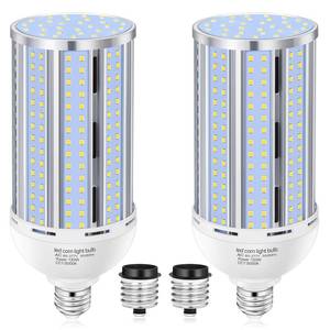 lot 13159 image: XYCN 2 Pack 120W Corn LED Light Bulb Fanless,5000K Daylight(1200 Watt Equivalent) E26E39 Large Mogul Base LED Cob Lamp 15,800LM for Outdoor Indoor Garage Warehouse Factory Workshop Street Backyard
