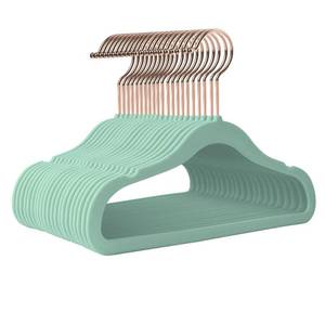 lot 13187 image: Ulimart Kids Hangers - 14 Inch 50 Pack - Kids Velvet Hanger Ideal for Everyday Standard Use,Baby Hanger for Closet,Durable InfantToddler Hangers Teal