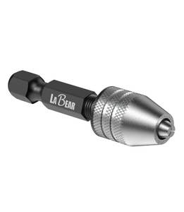 lot 14309 image: LABEAR Keyless Mini Drill Chuck Adapter, 14 Hex Shank, 0.3-3.2mm