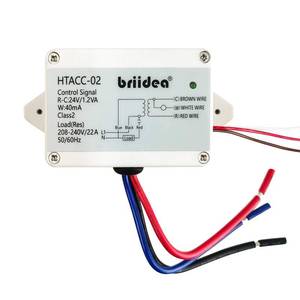 lot 14329 image: Briidea 220V 240V OnOff Switch Electric Heating Relay with Built-in 24V Transformer, Replacement for Any Relay, Compatible with 24V Thermostat