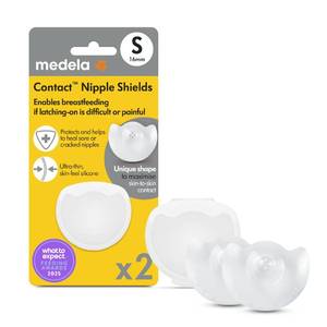 lot 14336 image: Medela Contact Nipple Shields, For Breastfeeding Comfort, Size S 16mm, 2ct