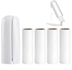 lot 14355 image: Mini Travel Lint Roller with 150 Sticky Sheets, Compact Portable Pet Hair Remover with Cover for Clothes, Travel, Small Foldable Lint Roller for Purse Car Bag Essentials (White), 2 Pack