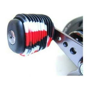 lot 14377 image: NEW Reel Grip 1145 Reel Handle Cover  Black and Red Tie Dye Finish
