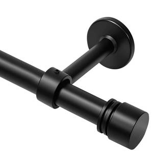 lot 19414 image: Black Curtain Rods for Windows 66 to 120 Inches (5ft -10ft) - 1 Diameter Thick Heavy Duty Drapery Rod, Adjustable Brackets with Hidden Screws, Metal Finials for Living Room Bedroom Outdoor
