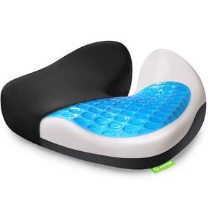 lot 19431 image: AUVON Gel Seat Cushion for Office Chair, Car Seat, Wheelchair, X-Large, Black