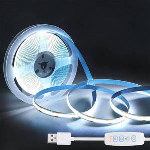 lot 20280 image: ZSLAIFU COB LED Strip Lights White 3.28ft, 5V Dimmable LED Light Strip, Flexible USB Light Strip for Cabinet, TV Backlighting, Bedroom, Kitchen, Home DIY Lighting