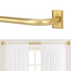 lot 20286 image: TANGWIN Wrap Around Blackout Curtain Rods,1 Heavy Duty 36-72,Brushed Gold
