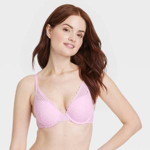 lot 20346 image: Womens Plunge Push-Up Bra - Auden Palatial Pink 38C