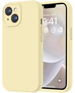 lot 20418 image: LOVE 3000 Designed for iPhone 14 Case, Premium Silicone with Soft Anti-Scratch Microfiber Lining Shockproof Protective Phone Case for Men Women Girls 6.1, Creamy Yellow