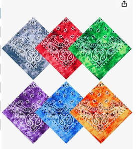 lot 2274 image: Tie-Dye Bandanas 6 Pack