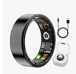 lot 4406 image: Smart ring with case - Stock images may not match actual product images - Size 11