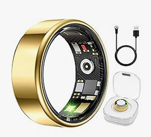 lot 4407 image: Smart Ring gold - Stock image may not match actual product images - Size 9