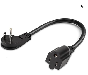 lot 4451 image: Power Cord with Dual Socket Connector - Stock image may not match actual product image