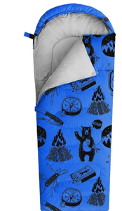lot 5720 image: Kids Adventure Sleeping Bag with Pillow - Stock image may not match actual product images