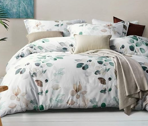 lot 7307 image: mildly Washed Microfiber Duvet Cover Set - Stock image may not match actual product images - Size 104 X 98