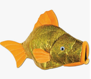 lot 8356 image: Fish-Shaped Hat Gold Iridescent - Stock image may be different from actual product images
