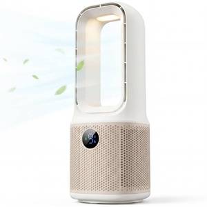 lot 1097 image: MEIIS 14 Bladeless Desk Fan, USB Rechargeable, Quiet, Personal Cooling Fan
