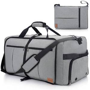 lot 1107 image: A 100L EXTRA LARGE Foldable Waterproof Travel Duffel Bag for Men Women Gray