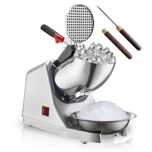 lot 1116 image: YODHOSA Ice Shaver Crusher Electric Snow Cone Maker Machine 4 Blades 300W 143lbshr Shaved Ice Machine Stainless Steel Electric Ice Crush Free Ice Pick Ice Cube Tray
