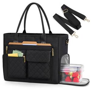 lot 2312 image: RAINSMORE Teacher Tote Bag with Lunch Compartment Laptop Work Bag for Women